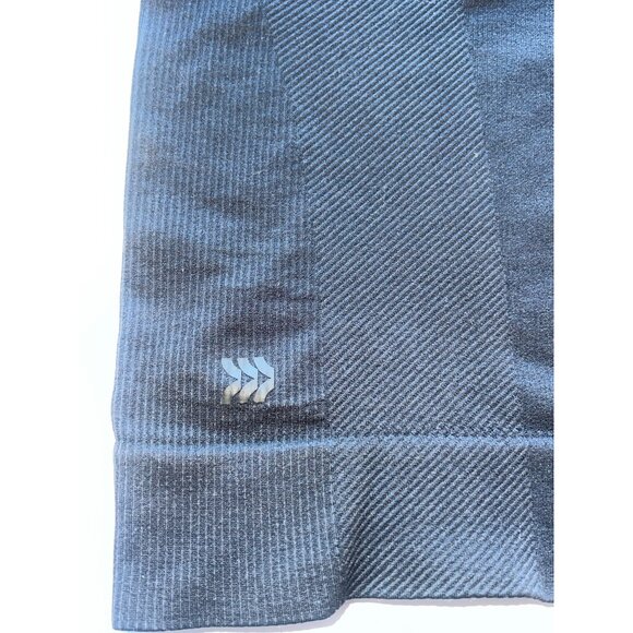 All In Motion Womens Rib Seamless Cropped Tee Black Size Large Moisture Wicking - Picture 3 of 6